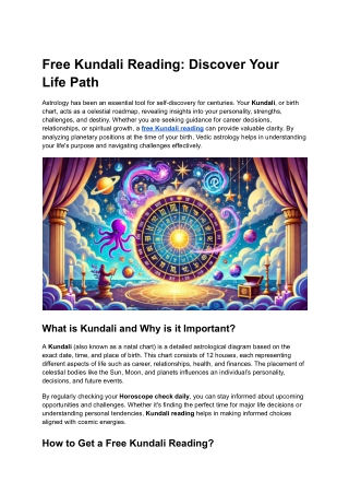 Free Kundali Reading_ Discover Your Life Path