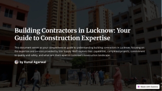 building contractors in lucknow your guide