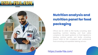 USDA FDA Facility Consultant – Compliance & Certification Experts