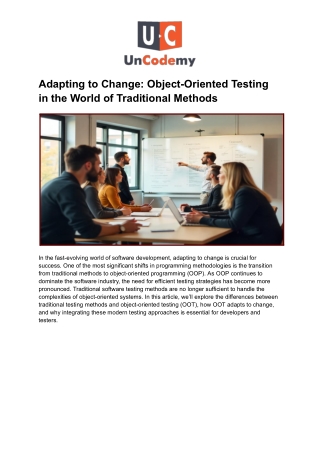adapting to change object oriented testing