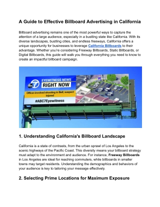 Capture Attention with Digital Bulletins in Los Angeles, USA