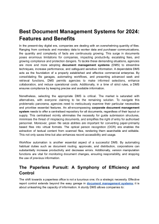 Secure and Efficient Document Management System for Businesses