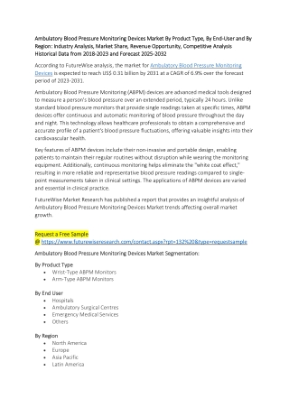 Global ABPM Devices Market: Opportunities & Challenges