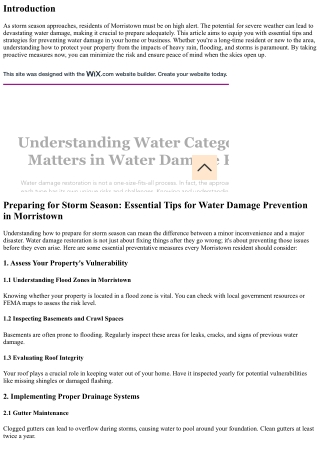 Preparing for Storm Season: Essential Tips for Water Damage Prevention in Morris