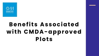 benefits associated with cmda approved plots