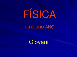 f sica terceiro ano
