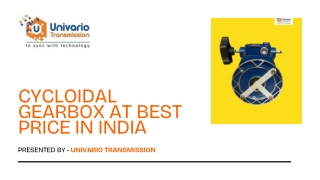 Cycloidal Gearbox at best price in India
