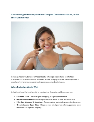 can invisalign effectively address complex