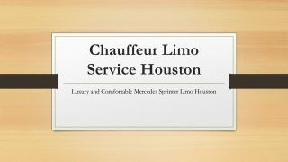 Luxury and Comfortable Mercedes Sprinter Limo Houston