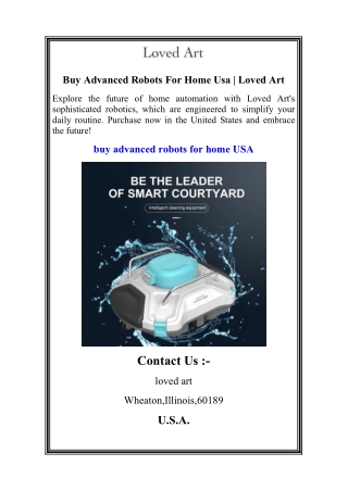 Buy Advanced Robots For Home Usa | Loved Art