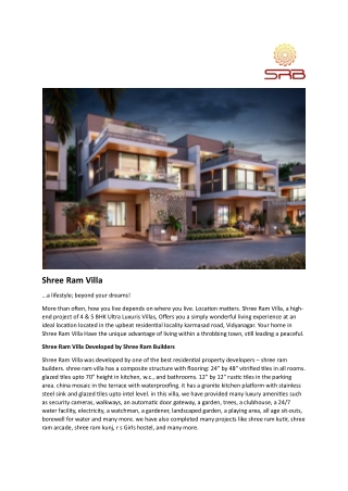 Shree Ram Villa