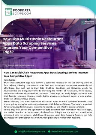 how can multi chain restaurant apps data scraping