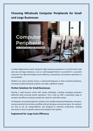 choosing wholesale computer peripherals for small