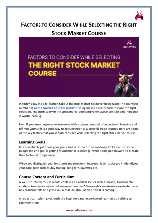 How to Choose the Right Classes on the Stock Market