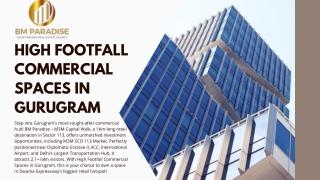 High Footfall Commercial Spaces in Gurugram