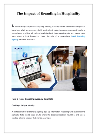 The Impact of Branding in Hospitality