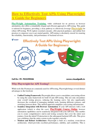 how to effectively test apis using playwright