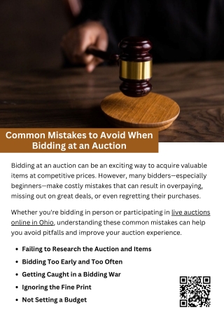 common mistakes to avoid when bidding