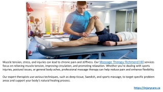 Low Back Pain Relief with Acupuncture-Custom Orthotic-Massage Therapy InjuryCare