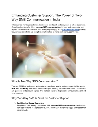 Enhancing Customer Support_ The Power of Two-Way SMS Communication in India