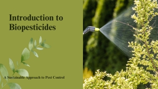 Introduction to biopesticide