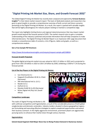 digital printing ink market size share and growth