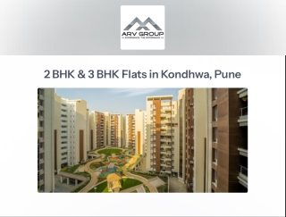 Find Your Dream 2BHK & 3BHK Flats in Kondhwa, Pune | ARV New Town