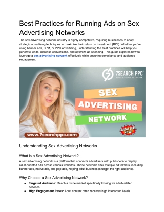 best practices for running ads on sex advertising
