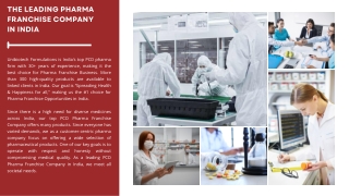 The Leading Pharma Franchise Company in India