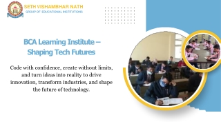 bca learning institute shaping tech futures