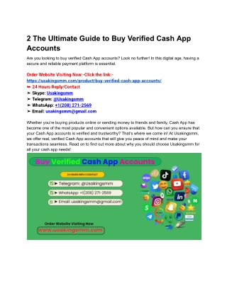 2 the ultimate guide to buy verified cash