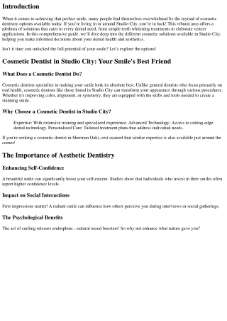From Whitening to Veneers: Comprehensive Cosmetic Solutions Available in Studio