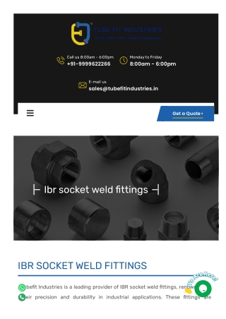 Premium IBR-Approved Socket Weld Fittings – Strong & Leak-Proof