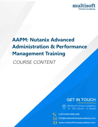 AAPM- Nutanix- Advanced- Administration- &- Performance-Management - Training by