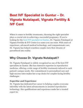 Best IVF Specialist in Guntur – Dr (1)