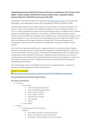 Growing Demand for Histopathology Services | Industry Overview
