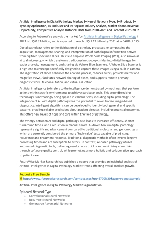 Artificial Intelligence in Digital Pathology Market | Key Players & Innovations