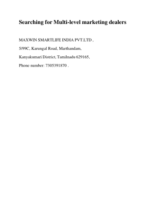 SEARCHING FOR MLM DISTRIBUTORS (1) (1)