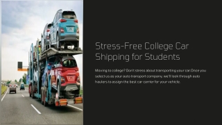stress free college car shipping for students
