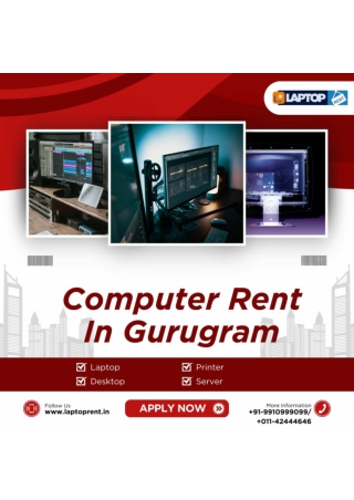 Computer Rent In Gurugram! 9910999099