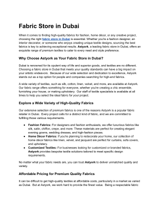 fabric store in dubai