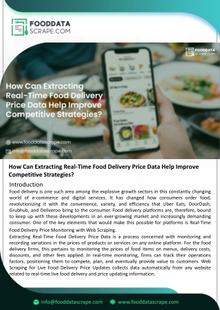 Boost Competitiveness by Extracting Real-Time Food Price Data
