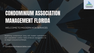 Experience Premier Condominium Management Services in Florida
