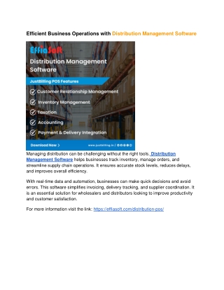 _Distribution Management Software