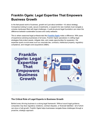 Franklin Ogele: Legal Expertise That Fuels Business Growth