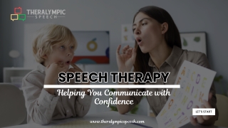 Speech Therapy: Communication, Swallowing & Articulation Help for Kids
