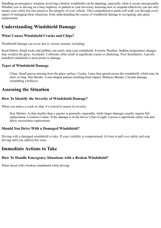 handling an emergency situation involving