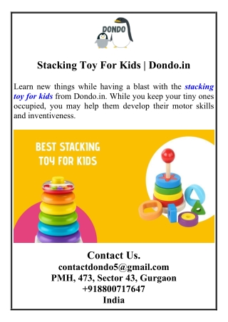 stacking toy for kids dondo in
