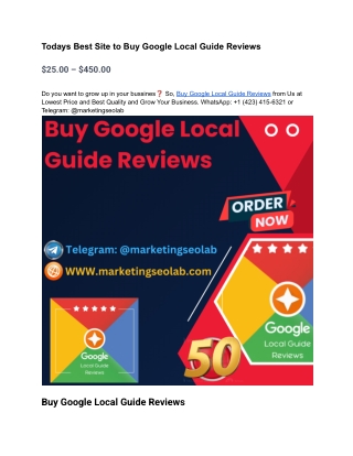 todays best site to buy google local guide