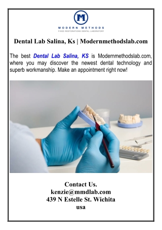 Dental Lab Salina, Ks | Modernmethodslab.com